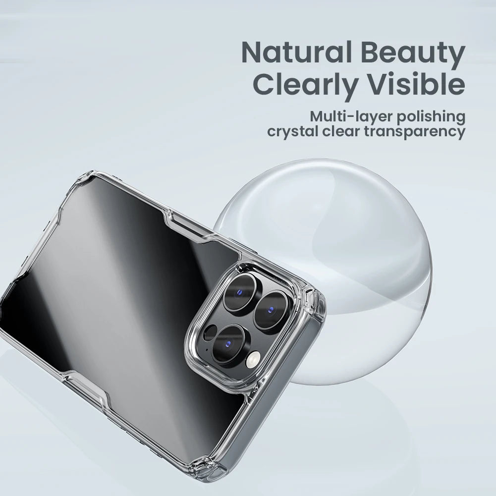 📱 Funda iPhone 16 Pro Max | Nature TPU Transparente Suave | Nillkin