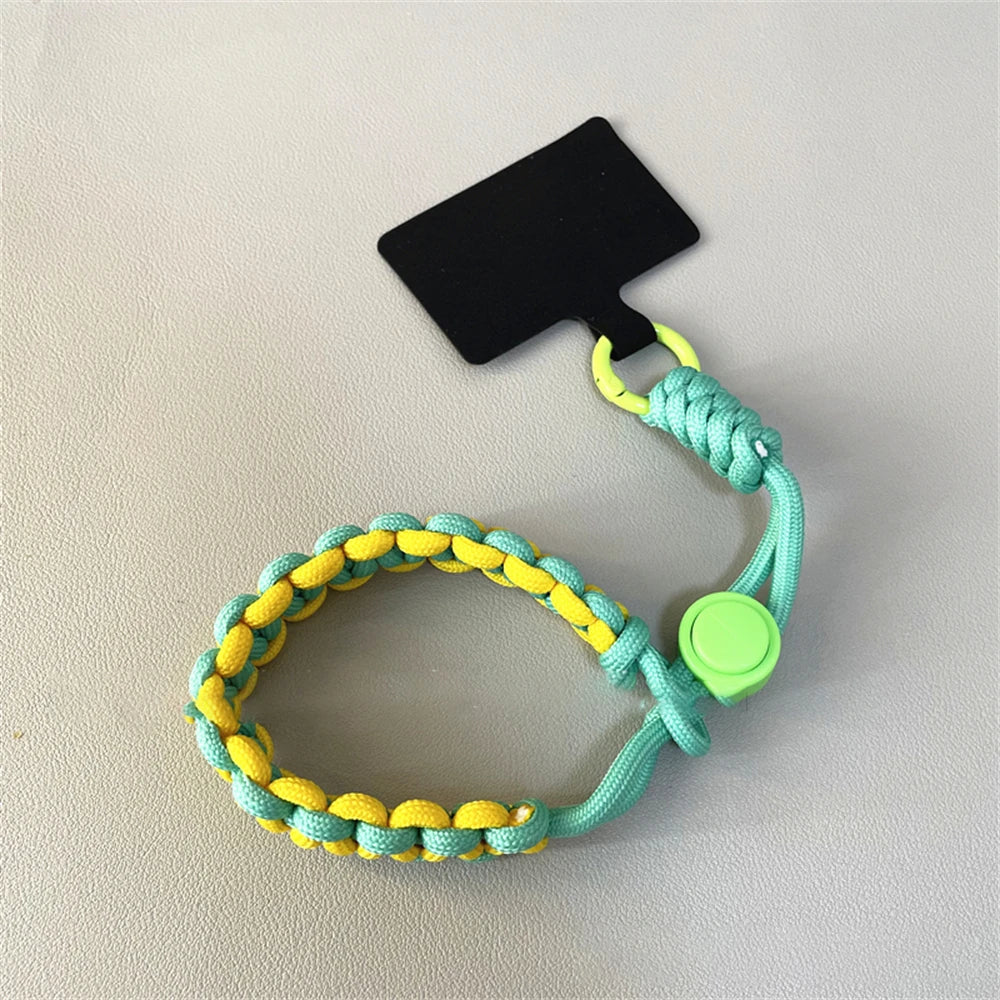 🎀 Lanyard Estiloso Tejido a Mano – Correa gruesa y duradera para la muñeca, ideal para celular, deporte o actividades al aire libre