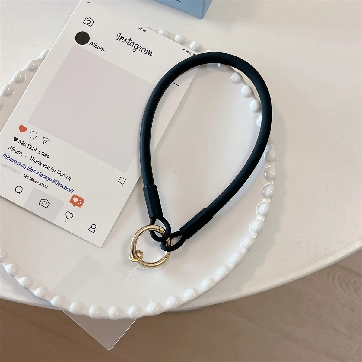 🎀 Lanyard de Silicona Líquida – Correa decorativa corta para celular, anti pérdida, diseño fuerte y elegante para la muñeca