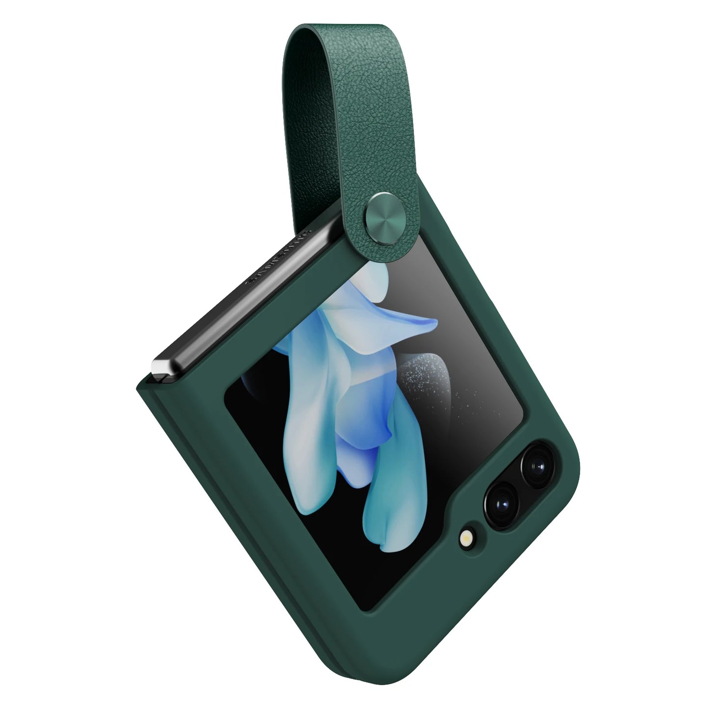 📱 Funda Galaxy Z Flip 5 Correa de Dedo Liquid Silicone Plegable con Soporte Nillkin