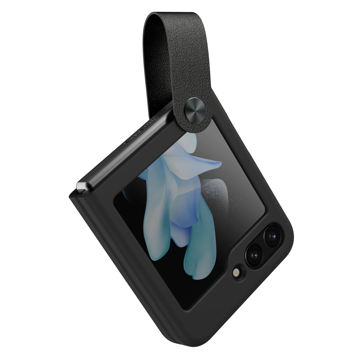 📱 Funda Galaxy Z Flip 5 Correa de Dedo Liquid Silicone Plegable con Soporte Nillkin