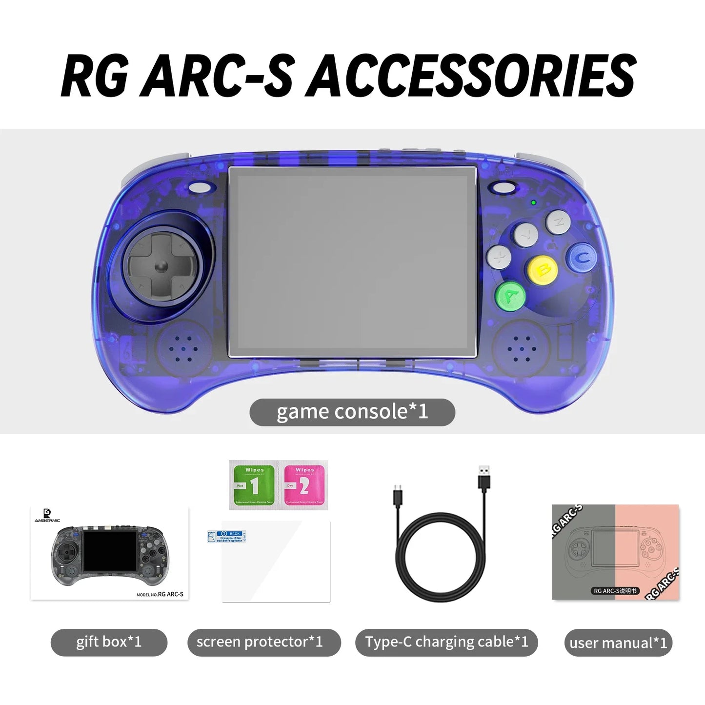 🎮 ANBERNIC RGARC Consola Portátil | Pantalla IPS 4'' + HDMI | WiFi 5G + Bluetooth 4.2