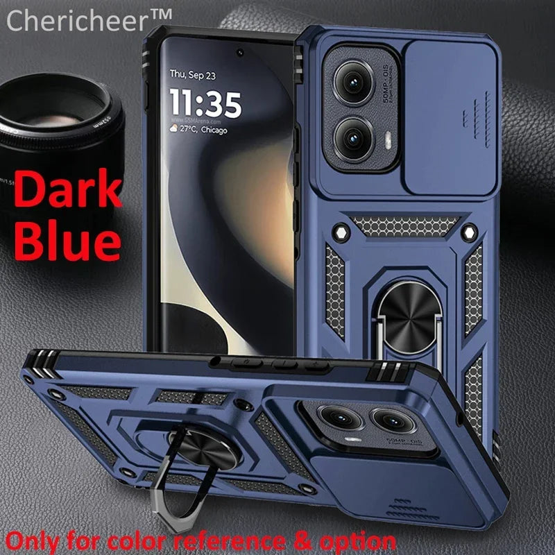 📱 Funda Galaxy S24 FE/Plus/Ultra | Militar Ring con tapa deslizante para cámara