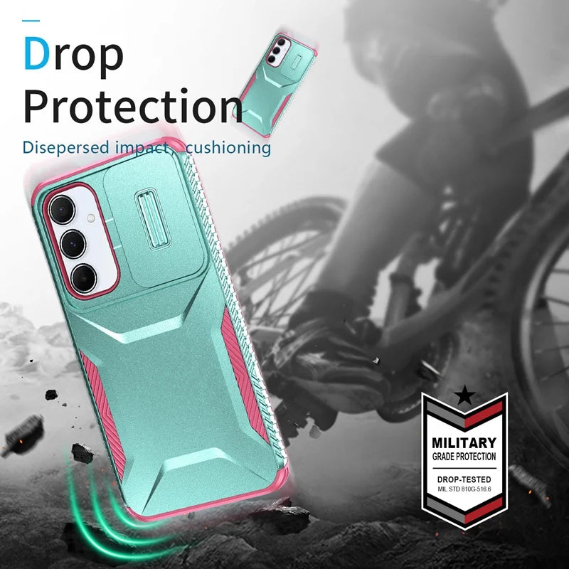 📱 Funda Galaxy A55 | Grado militar, antideslizante con tapa deslizante para lent