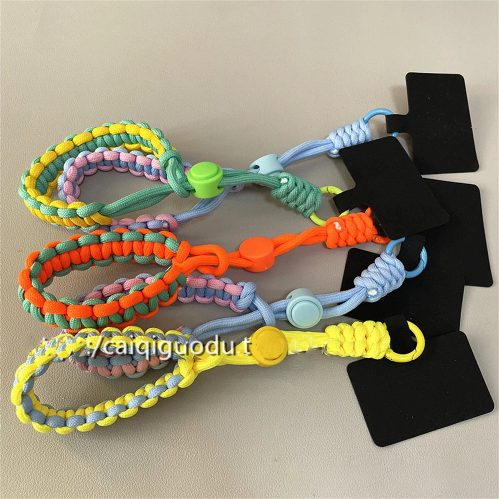 🎀 Lanyard Estiloso Tejido a Mano – Correa gruesa y duradera para la muñeca, ideal para celular, deporte o actividades al aire libre