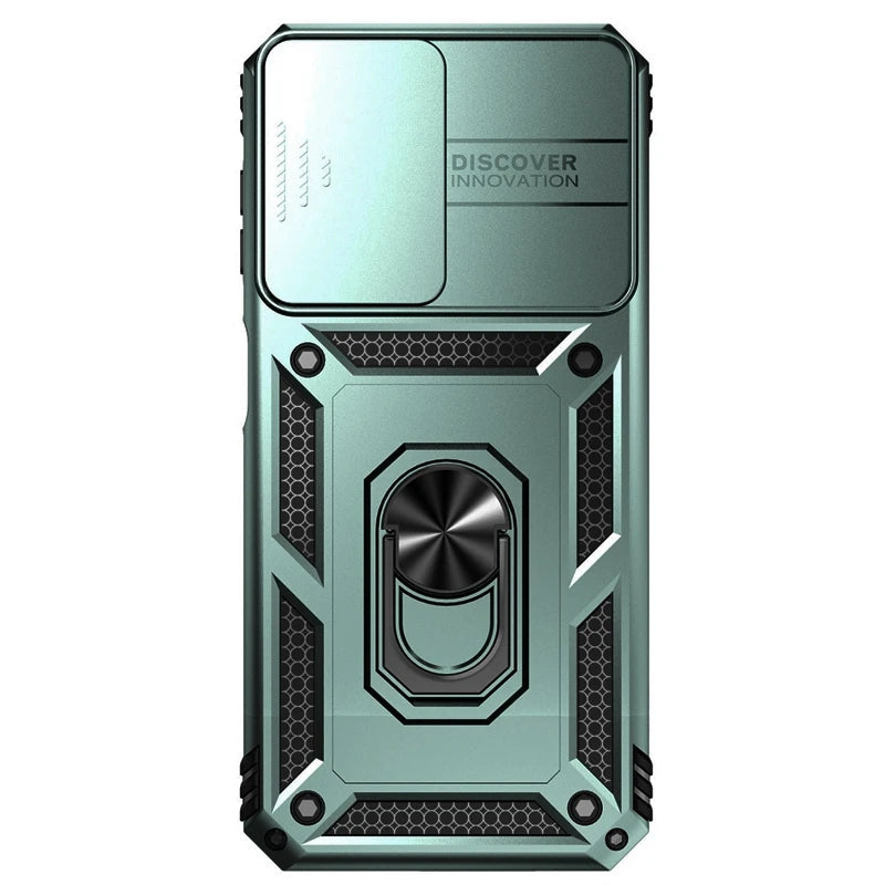 📱 Funda Galaxy S24 FE/Plus/Ultra | Militar Ring con tapa deslizante para cámara