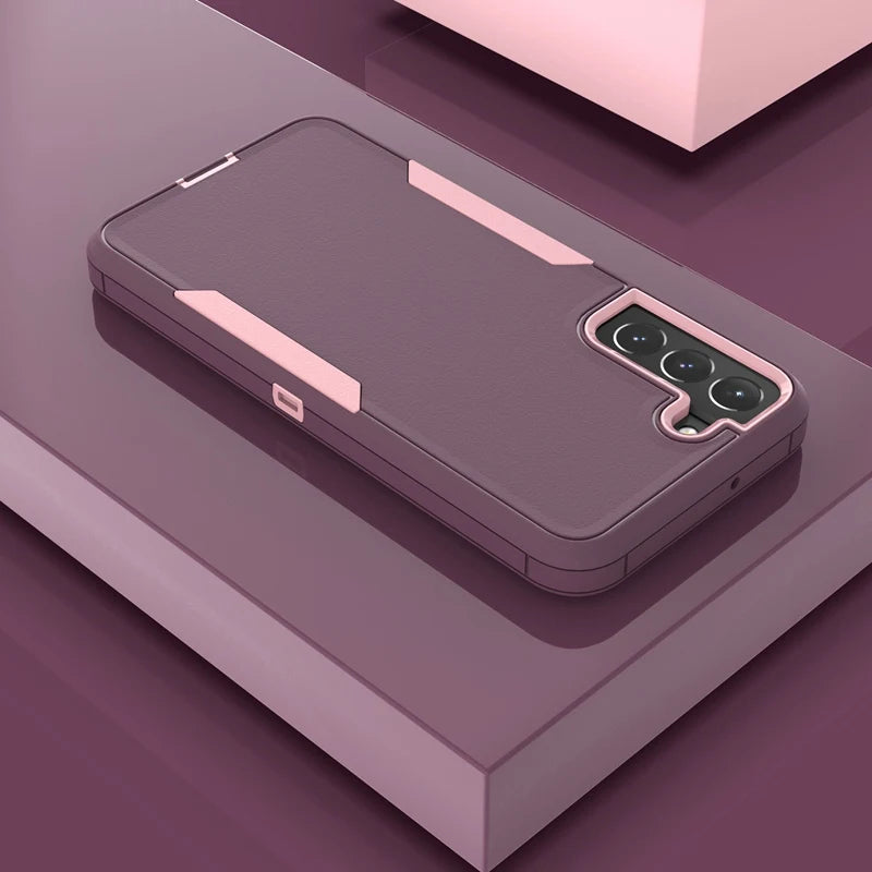 📱 Funda Galaxy S22 Plus/S22 Ultra | Armor con anillo y soporte + protección de lente