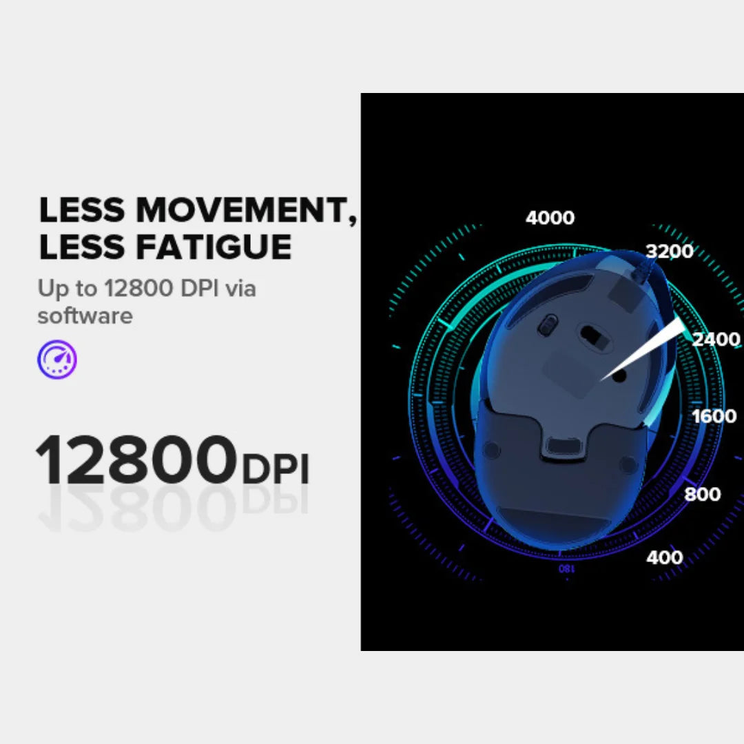 Delux 🖱️ M618PLUS A825 | Mouse Vertical Ergonómico Alámbrico 12800 DPI 1000Hz RGB Reposamuñecas Removible Para Síndrome Túnel Carpian