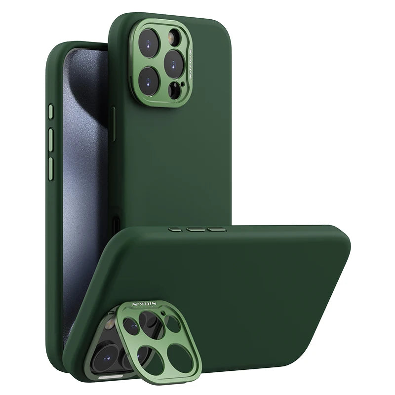 📱 Funda iPhone 16 Pro Max | Silicona Líquida Magsafe con Cámara Protegida y Soporte | Nillkin