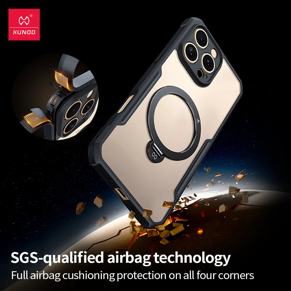 📱 Funda Magnética con Soporte 360° para iPhone 16 Pro Max / 16 Pro / 16+ / 15 Pro Max
