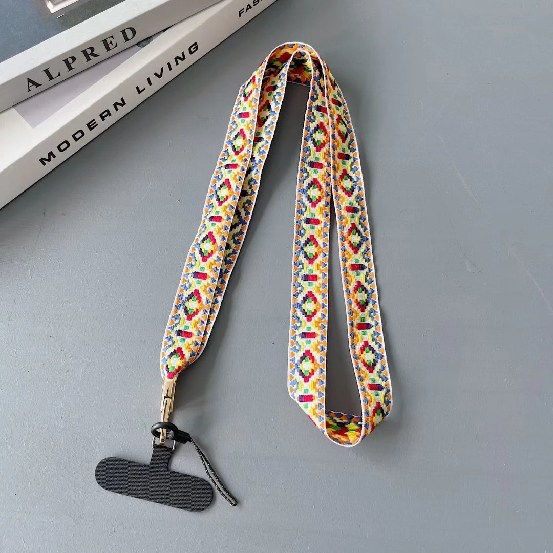 🎀 Correa Tejida a Mano – Lanyard para bolso o celular, trenzado artesanal, ideal como charm cruzado o para llaves
