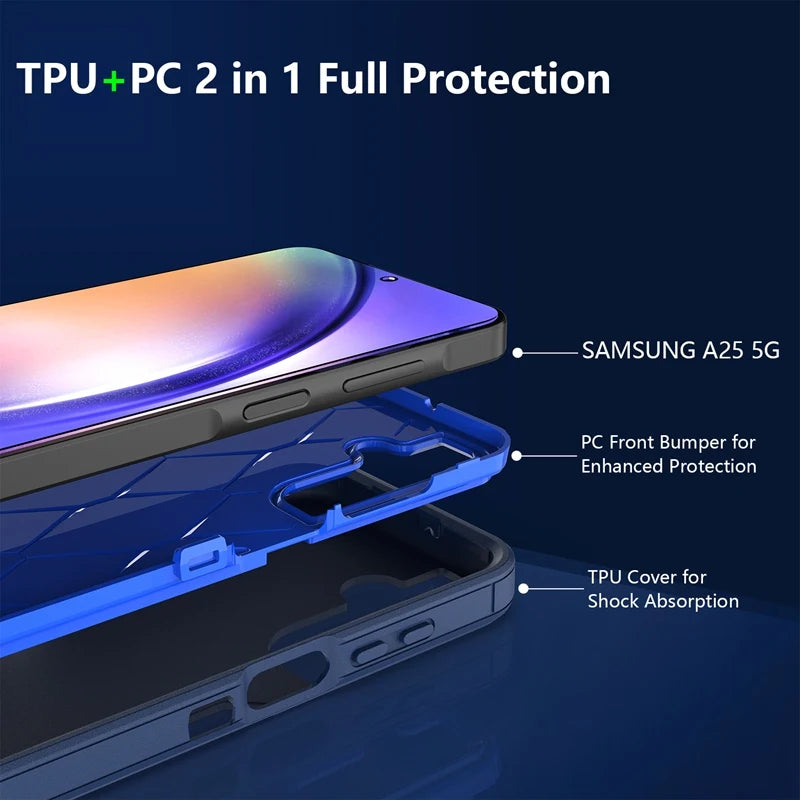 📱 Funda Galaxy A25 5G | Bumper híbrido mate con protección de esquinas