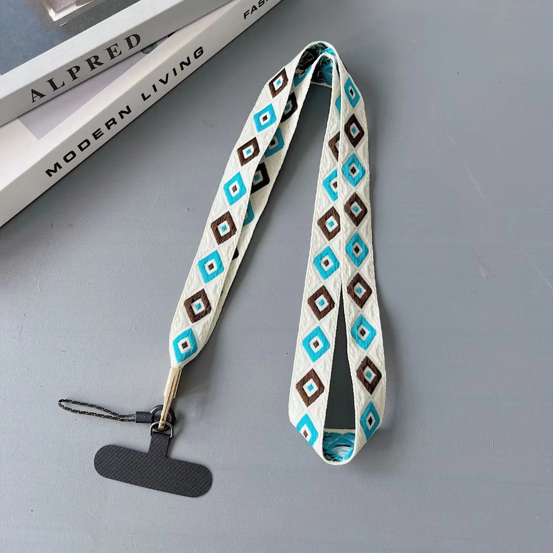 🎀 Correa Tejida a Mano – Lanyard para bolso o celular, trenzado artesanal, ideal como charm cruzado o para llaves