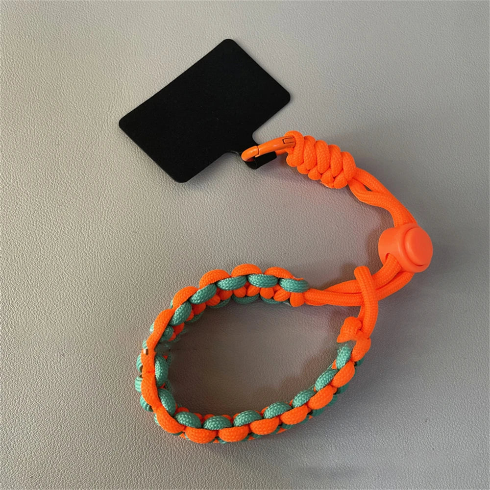 🎀 Lanyard Estiloso Tejido a Mano – Correa gruesa y duradera para la muñeca, ideal para celular, deporte o actividades al aire libre