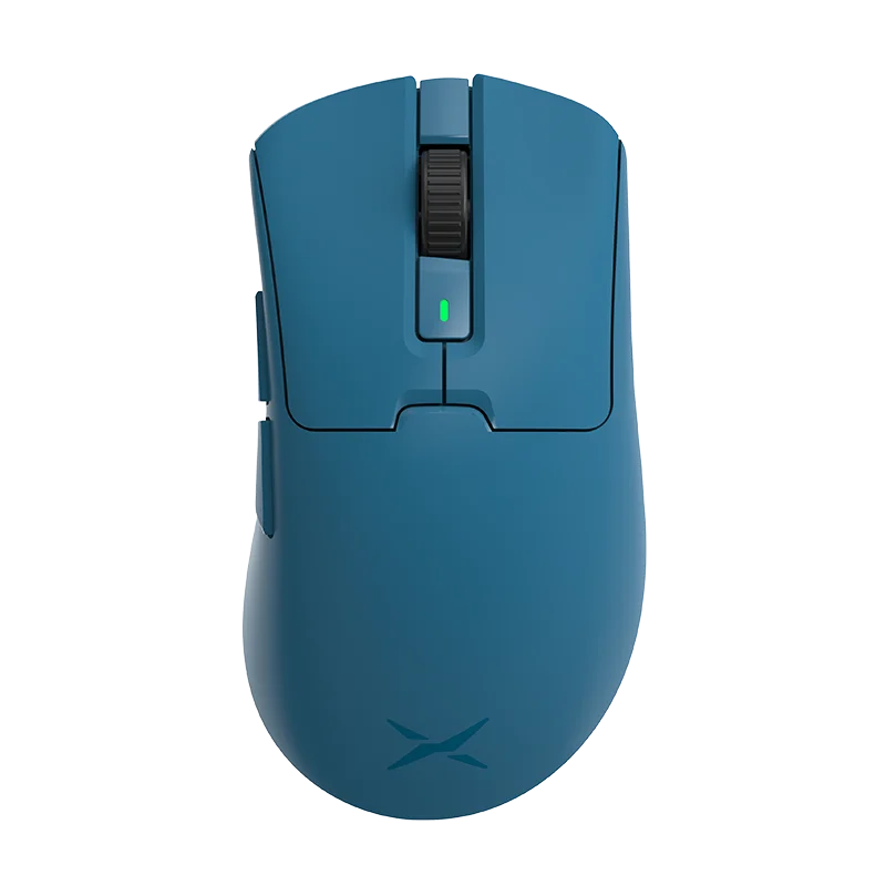 🖱️ Delux M900Pro Azul Marino | Mouse gamer ergonómico inalámbrico, sensor PAW3395 8K, base de carga magnética RGB, recargable y con opción alámbrica, para PC