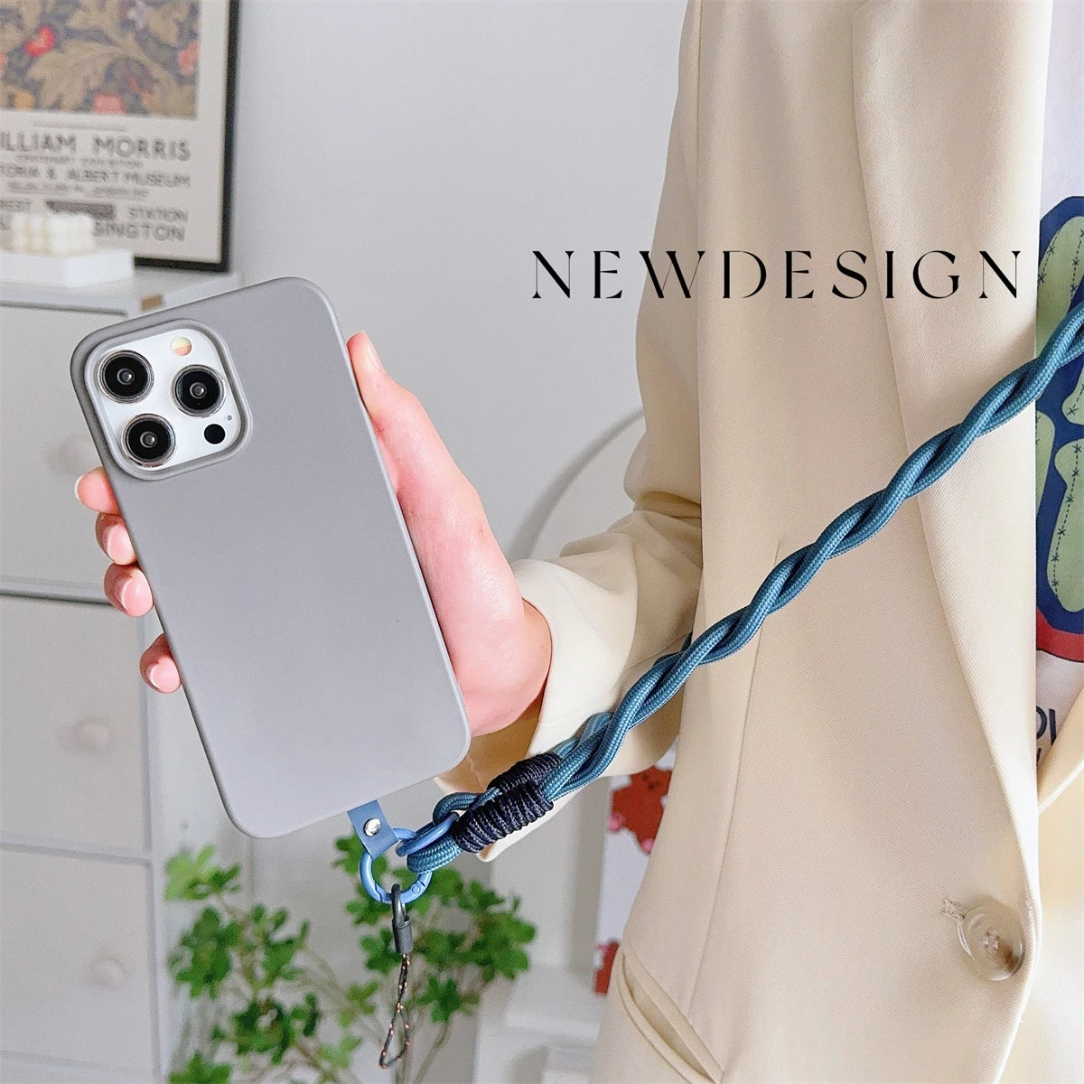 🎀 Correa de Nylon Trenzado – Lanyard largo cruzado universal, ideal para celular o bolso, con diseño fuerte y cómodo