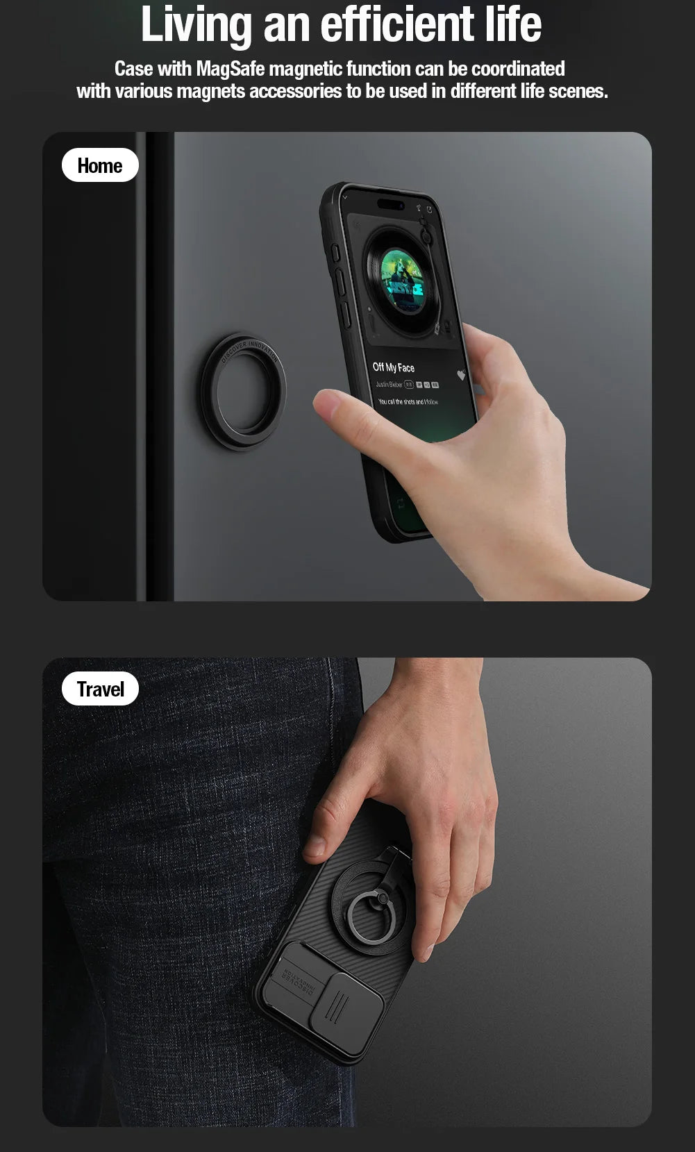 📱 Funda iPhone 15 / 15 Pro | CamShield Pro Magsafe con Protección de Lente Deslizante | Nillkin