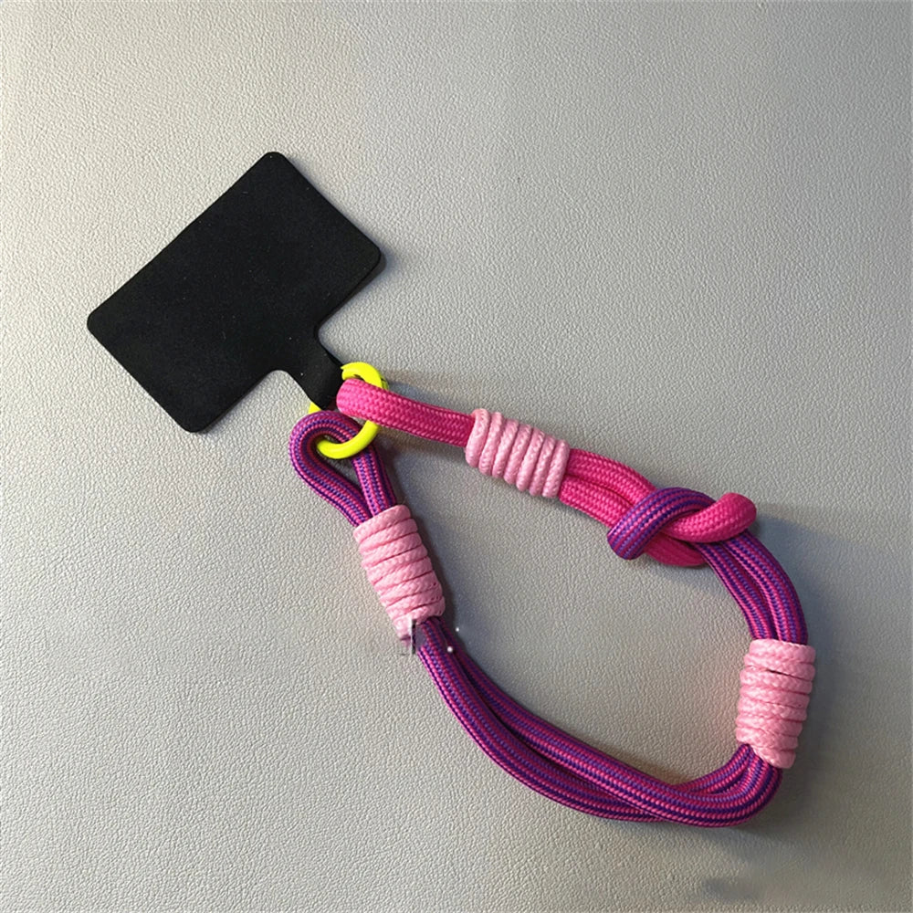 🎀 Pulsera Coreana con Nudo – Correa colorida anti pérdida para celular, tipo brazalete, compatible con iPhone y Samsung