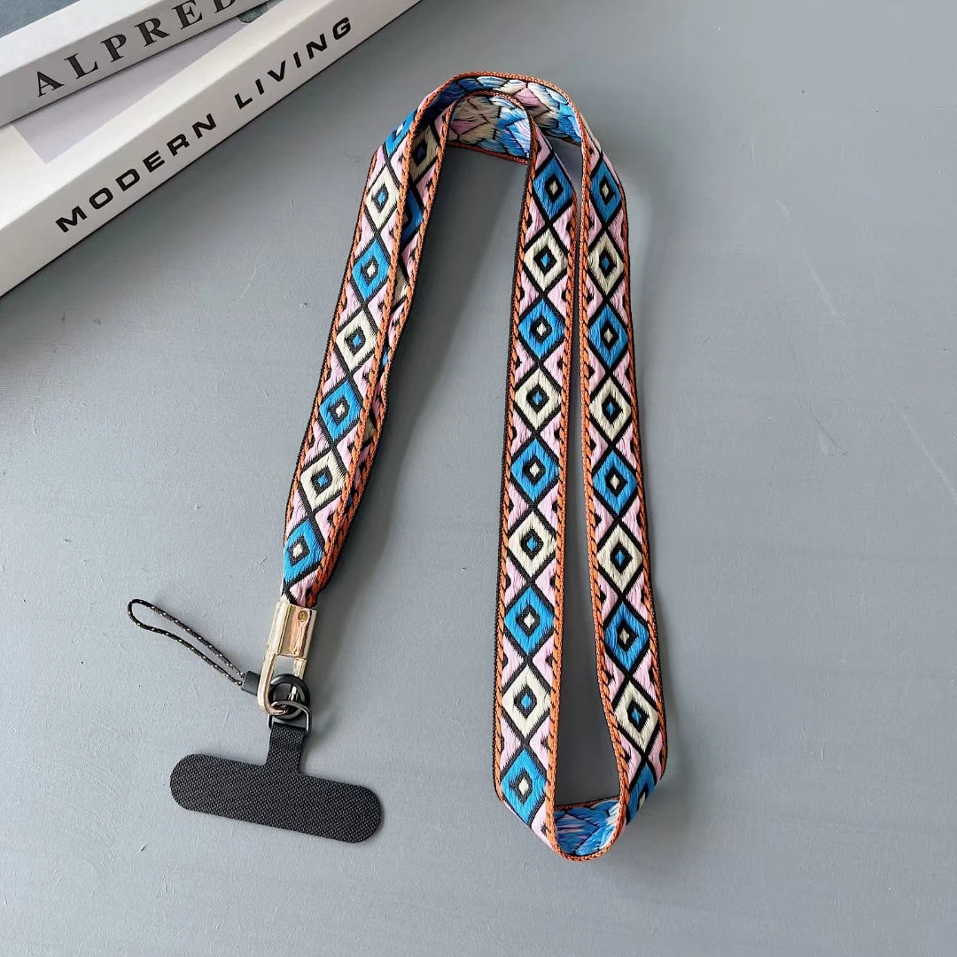 🎀 Correa Tejida a Mano – Lanyard para bolso o celular, trenzado artesanal, ideal como charm cruzado o para llaves