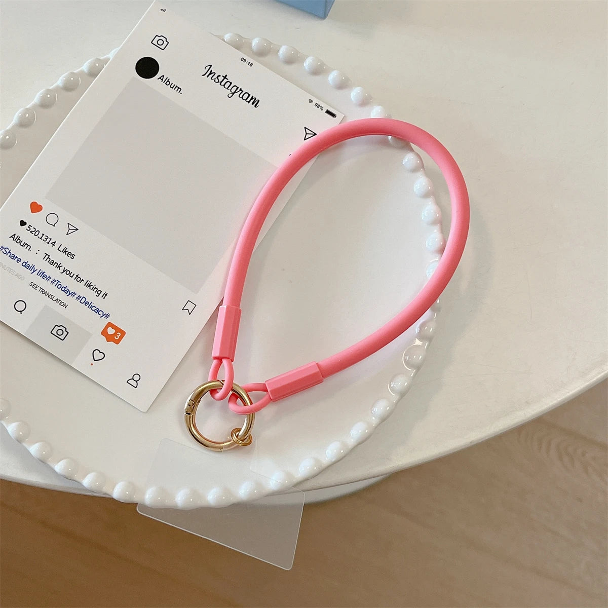 🎀 Lanyard de Silicona Líquida – Correa decorativa corta para celular, anti pérdida, diseño fuerte y elegante para la muñeca