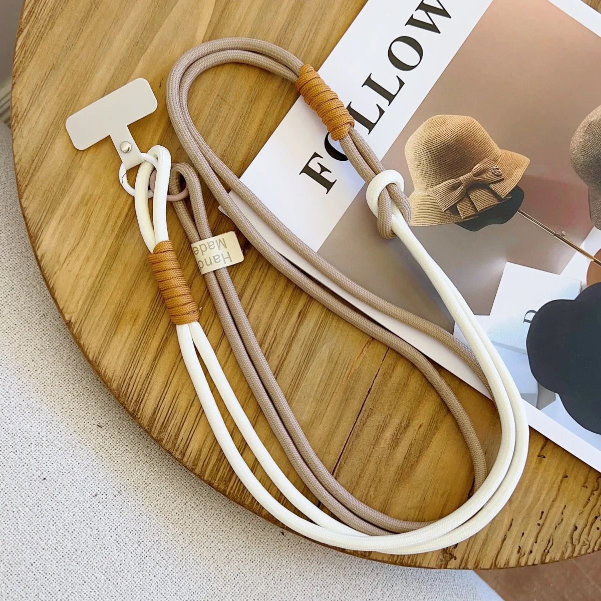 🎀 Lanyard Divertido Bicolor – Correa ajustable para celular, cinta de cuello con colores contrastantes y estilo alegre