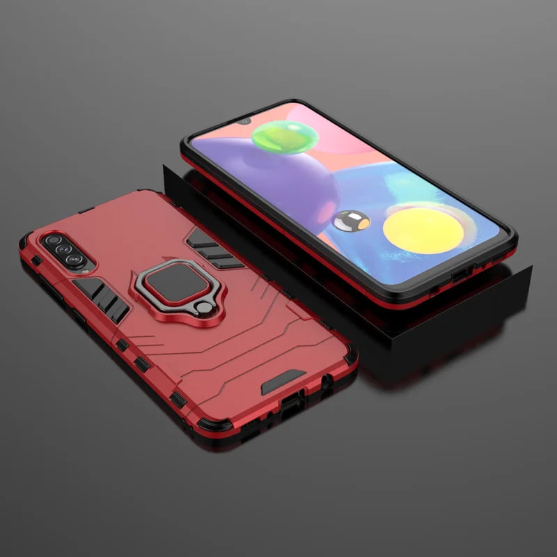 📱 Funda Galaxy A10s/A20s/A30s/A40/A50s/A60/A70s/A80/A82/A90/A8 Plus/A9/A7 2018 | Armor Ring delgada y rígida con soporte