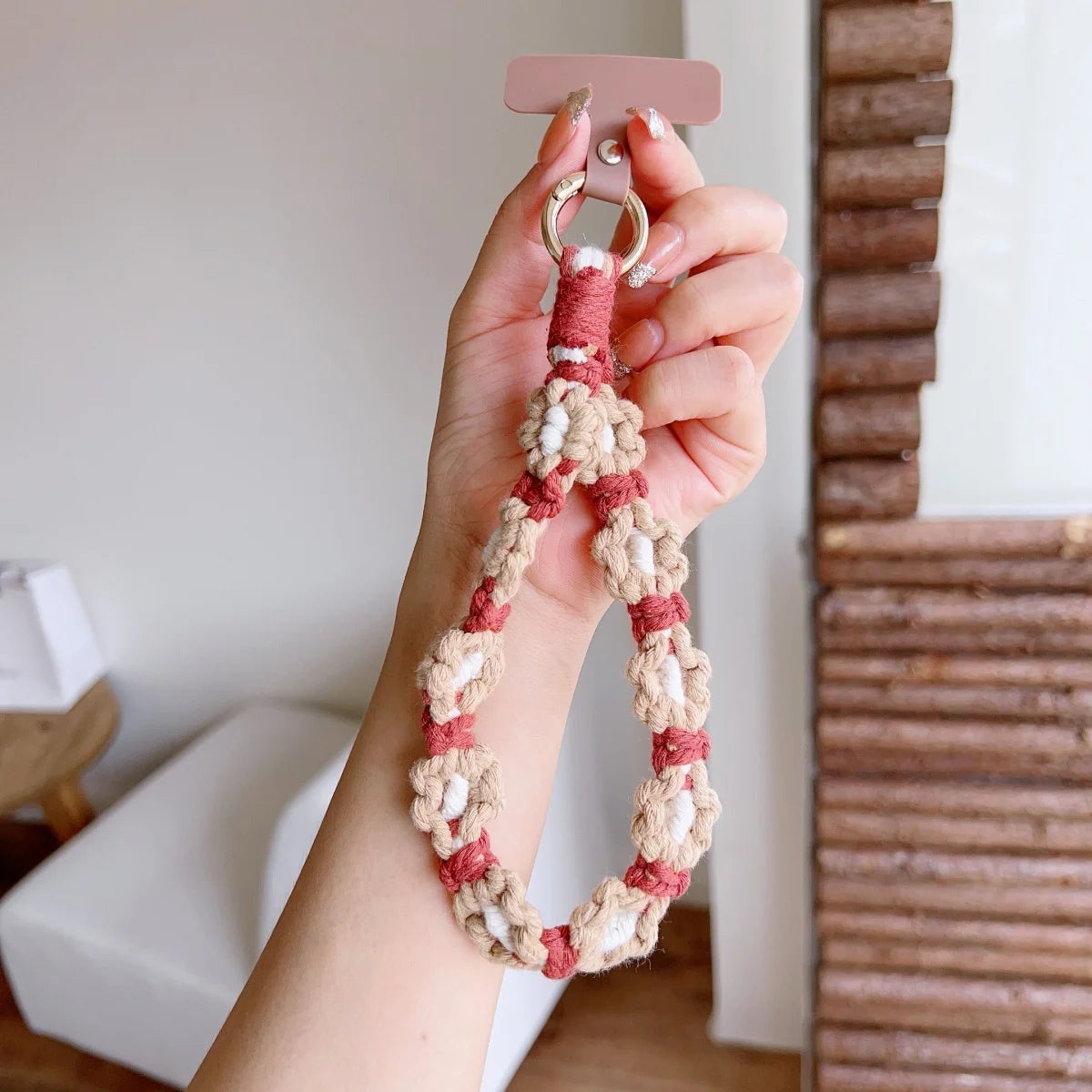 🎀 Correa de Flores Tejidas Coloridas – Lanyard decorativo para celular, llaves o pantalones, con estilo y función anti pérdida