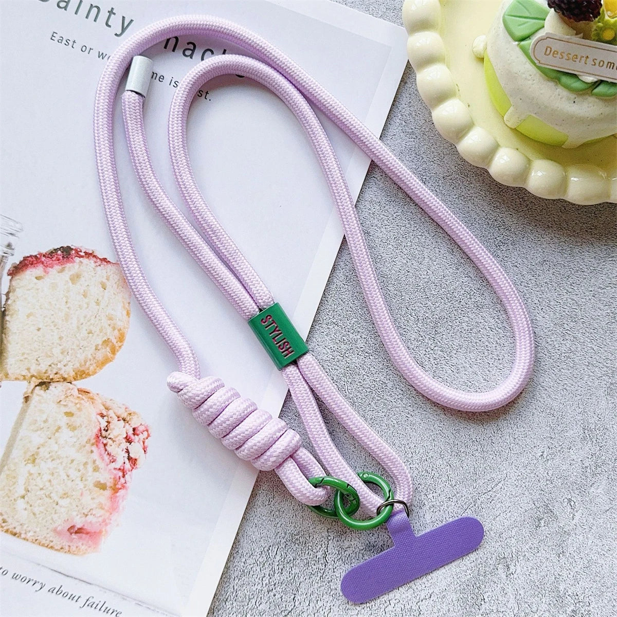 🎀 Lanyard Largo Ajustable – Correa cruzada universal para celular, cuello o hombro, diseño simple y resistente