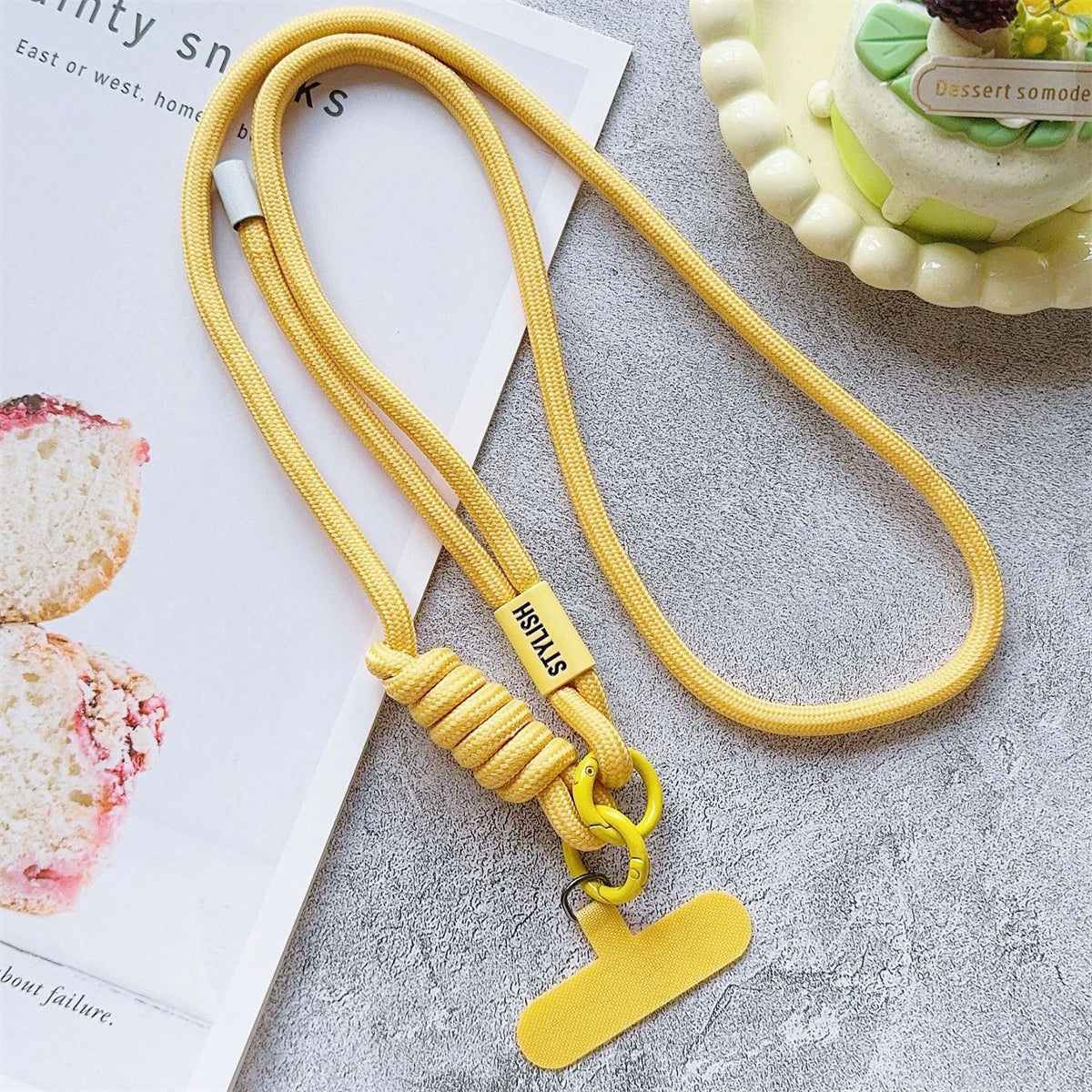 🎀 Lanyard Largo Ajustable – Correa cruzada universal para celular, cuello o hombro, diseño simple y resistente