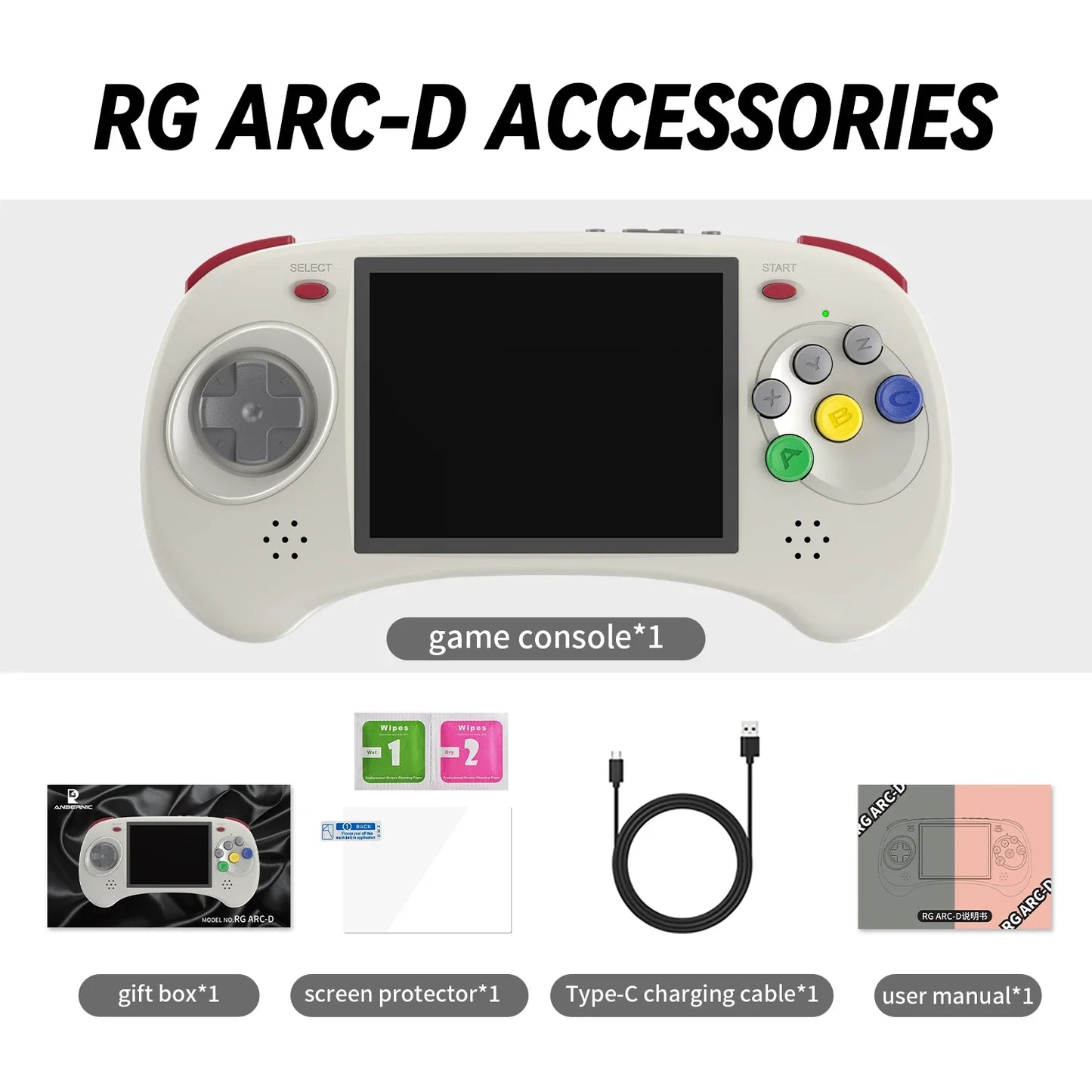 🎮 ANBERNIC RGARC Consola Portátil | Pantalla IPS 4'' + HDMI | WiFi 5G + Bluetooth 4.2