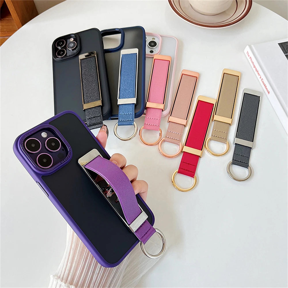 🎀 Soporte metálico para teléfono – Banda de dedo adhesiva y telescópica para sujetar o colgar