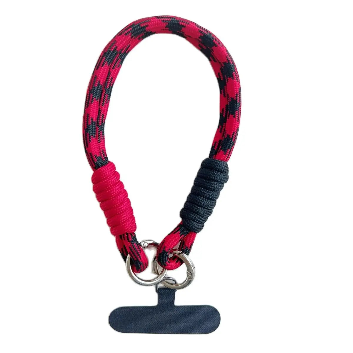 🎀 Lanyard con diseño en cuadrícula – Cuerda trenzada fuerte para muñeca, decoración anticaída
