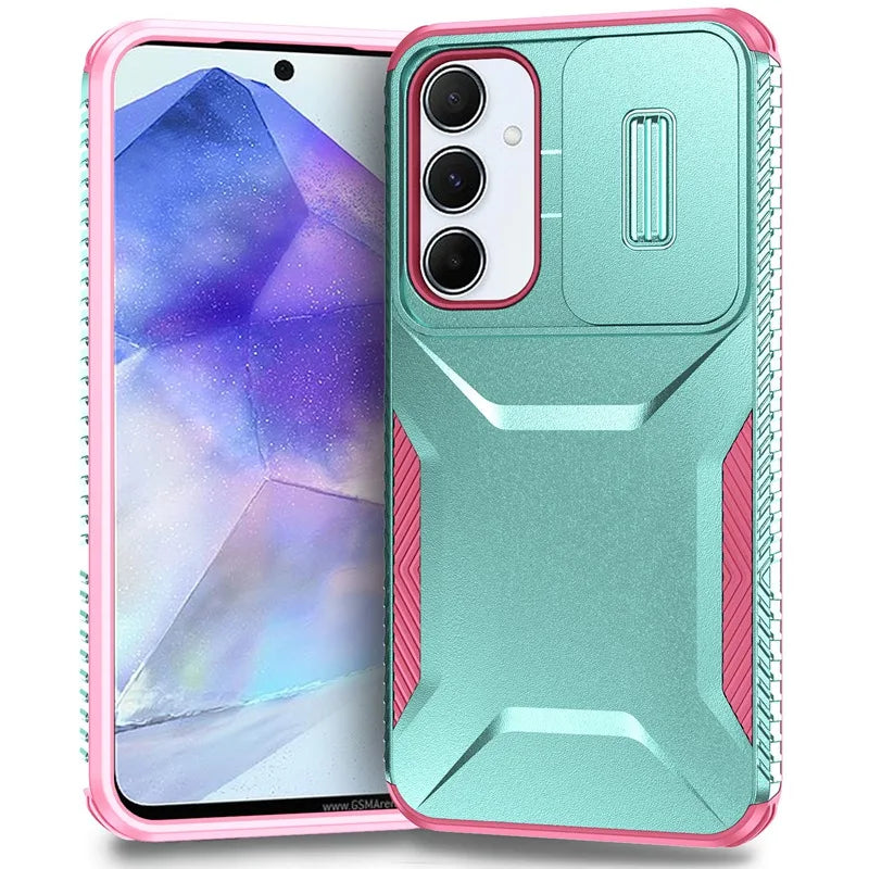 📱 Funda Galaxy A55 | Grado militar, antideslizante con tapa deslizante para lent
