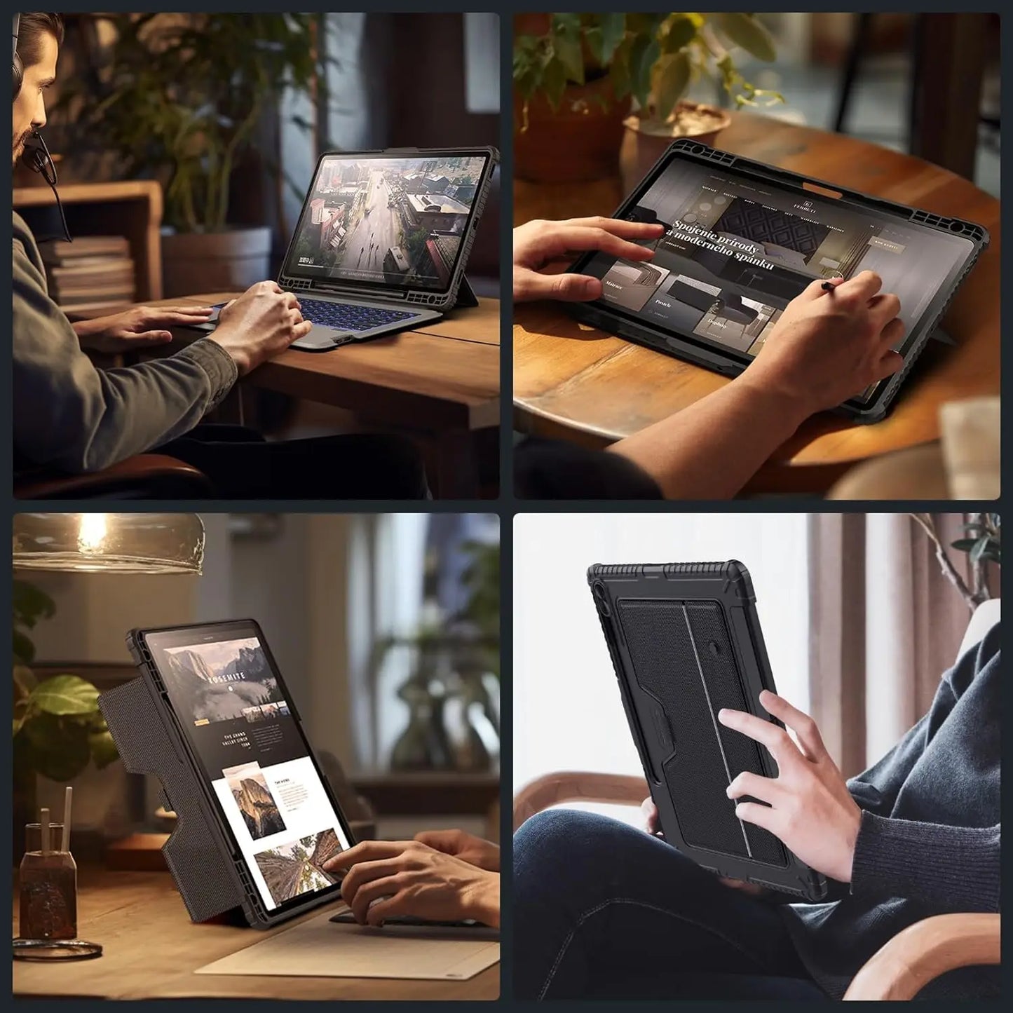 📱 Funda Galaxy Tab S9 Plus Bluetooth Multiángulo Trackpad Backlit Keyboard Nillkin