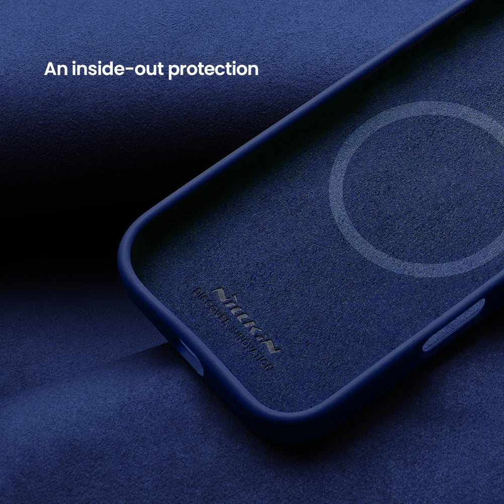 📱 Funda iPhone 16 Pro Max | Silicona Líquida Magsafe con Cámara Protegida y Soporte | Nillkin