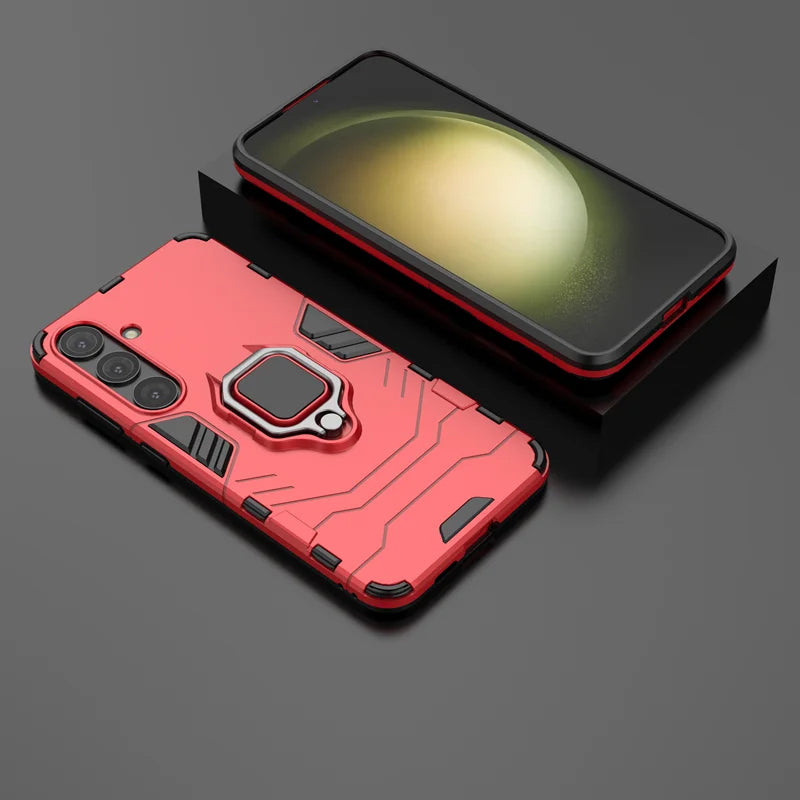 📱 Funda Galaxy S8/S9 Plus/S10 Lite/S20 FE/S21/S22/S23 Plus/S24 Ultra | Armor Ring delgada, con soporte