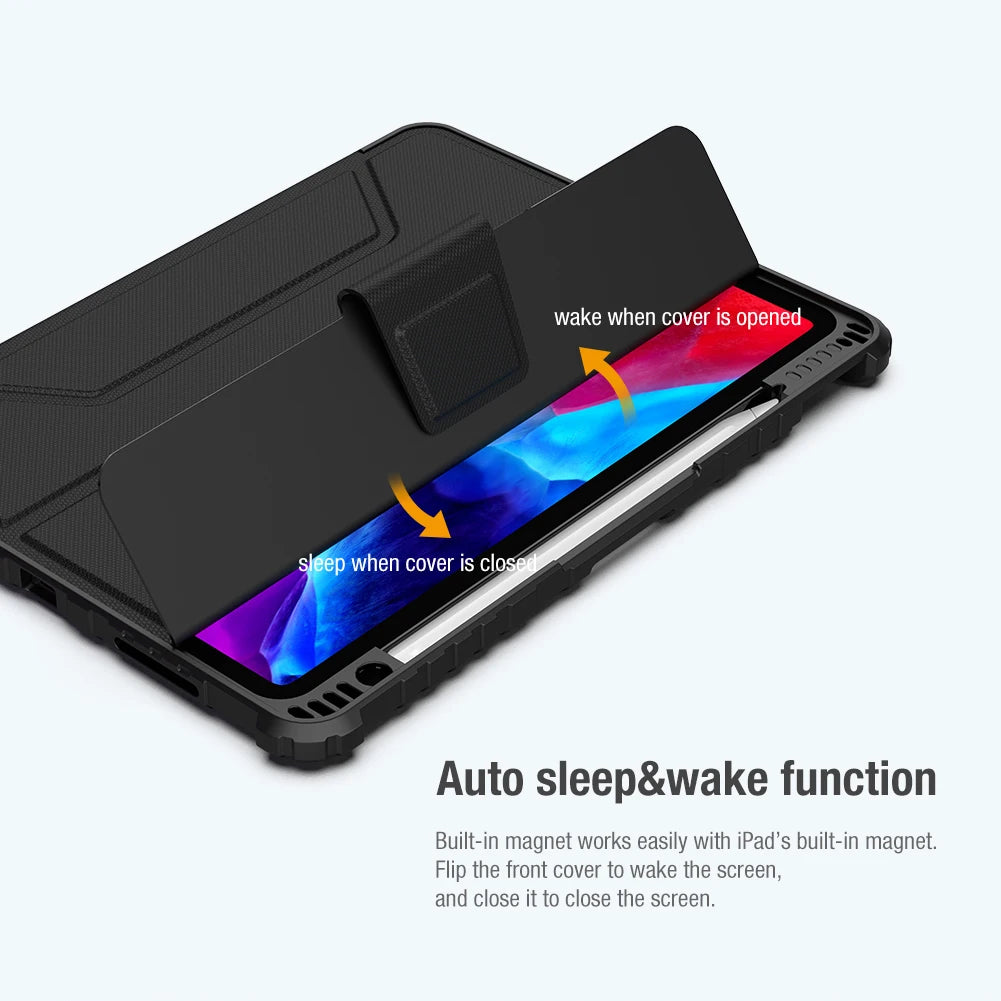 📱 Funda iPad Air 13 2025 / Air 11 / Pro 11 / Pro 12.9 | Plegable con Porta Lápiz y Protección de Lente | Nillkin
