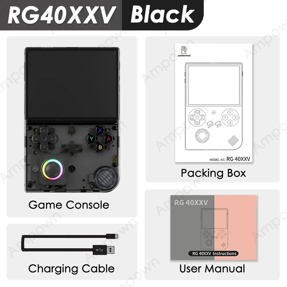 🎮✨RG40XXV – Retro Gaming con Estilo RGB Consola Portátil con Pantalla IPS de 4", Joystick Iluminado, Salida de Video y Más de 5000 Juegos