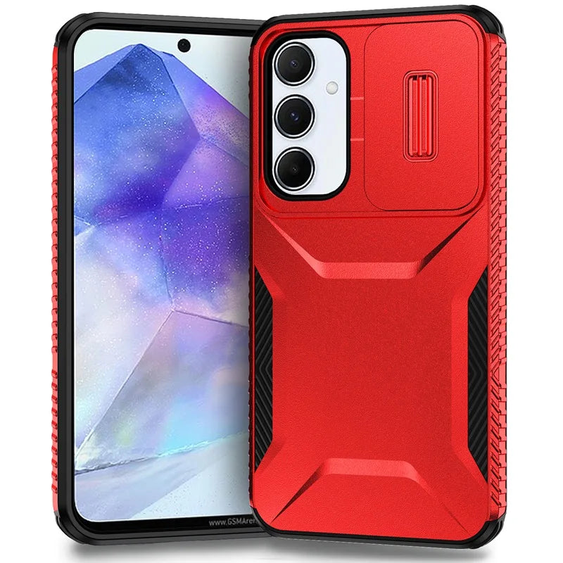📱 Funda Galaxy A55 | Grado militar, antideslizante con tapa deslizante para lent