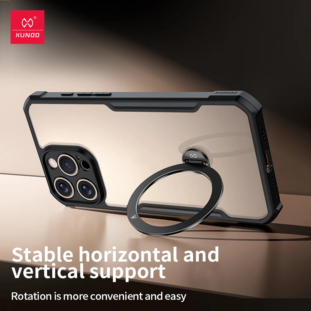 📱 Funda Magnética con Soporte 360° para iPhone 16 Pro Max / 16 Pro / 16+ / 15 Pro Max