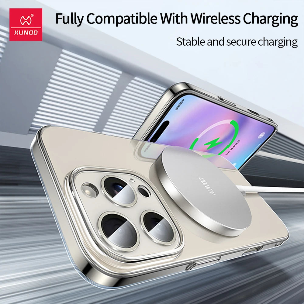📱 Funda Magnética Transparente para iPhone 16 Pro Max / 16 Pro