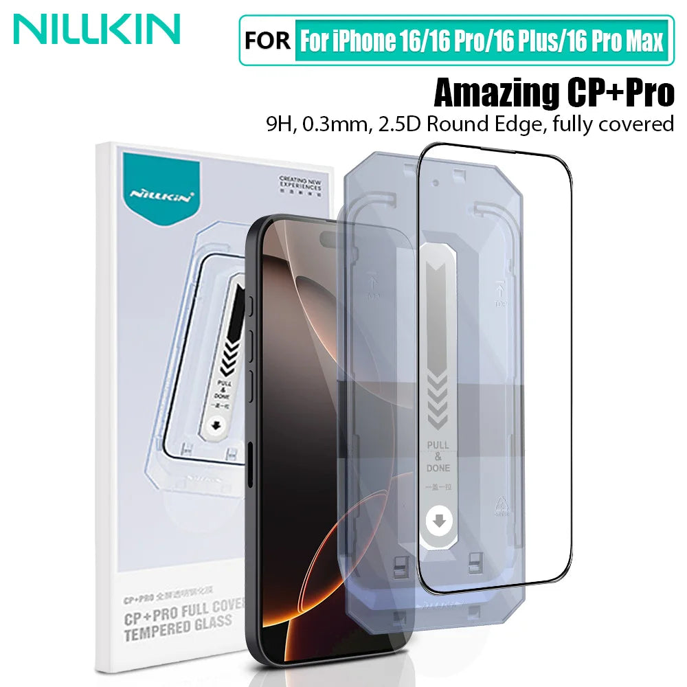 📱 Protector Pantalla iPhone 16 / 16 Pro | CP+Pro / H+Pro Vidrio Templado Claro | Nillkin
