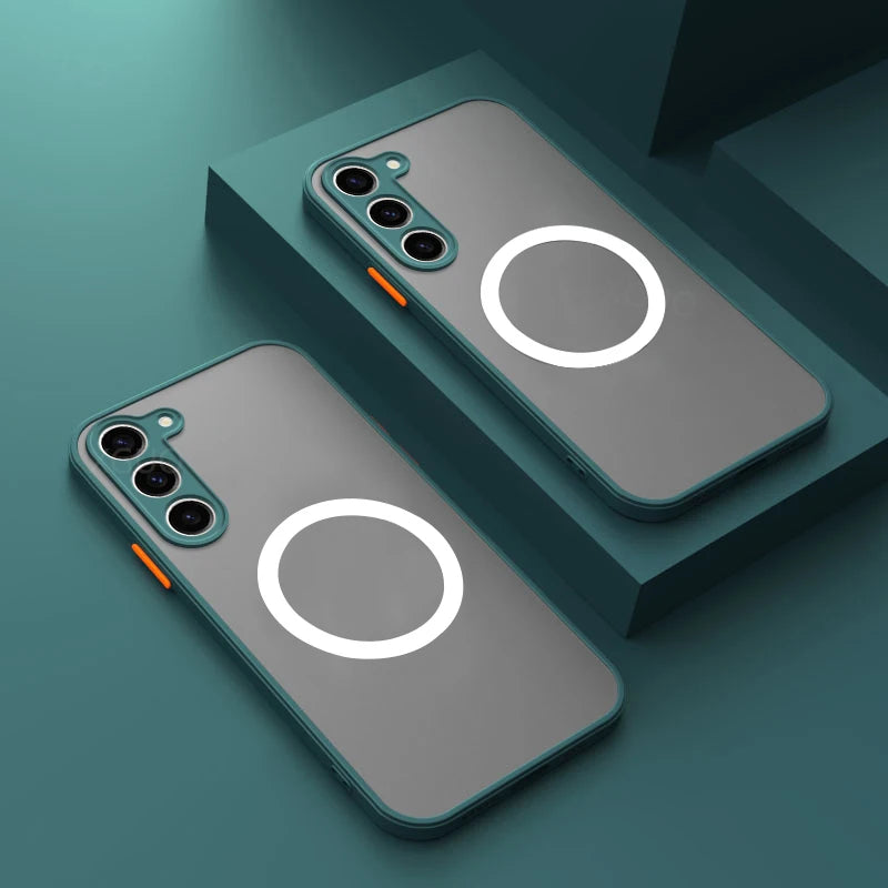 📱 Funda Mate Magnética para Samsung Galaxy S25 S24 S23 S22 S21 S20 Ultra Plus FE A54 | Compatible con carga inalámbrica