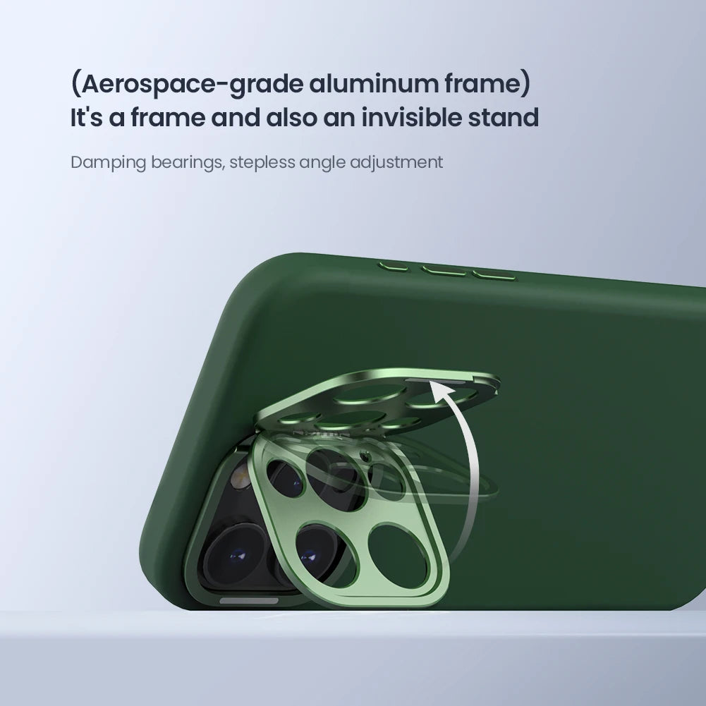 📱 Funda iPhone 16 Pro Max | Silicona Líquida Magsafe con Cámara Protegida y Soporte | Nillkin
