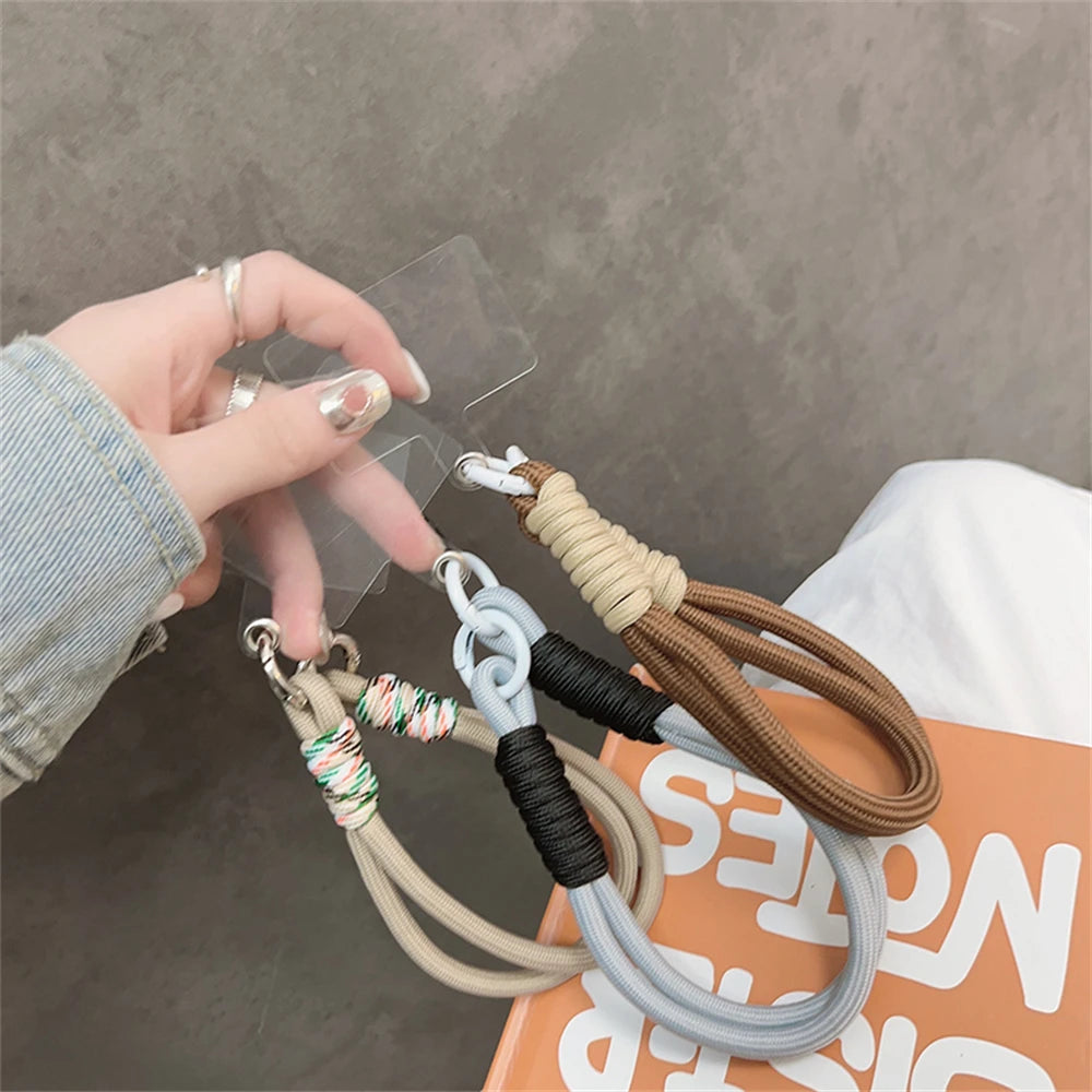 🎀 Lanyard Creativo Trenzado – Cuerda con nudo para celular, llaves o auto, accesorio DIY con estilo para mujeres
