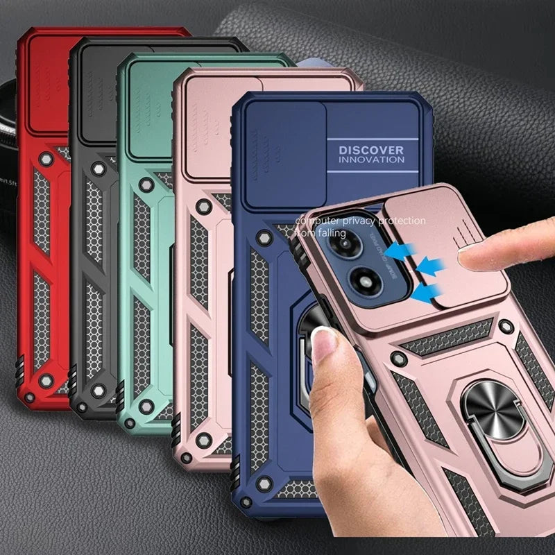 📱 Funda Galaxy S24/S23/S22/S21/S20 FE/S10 Plus/Note 20 Ultra | Mate con anillo, soporte integrado y cámara protegida