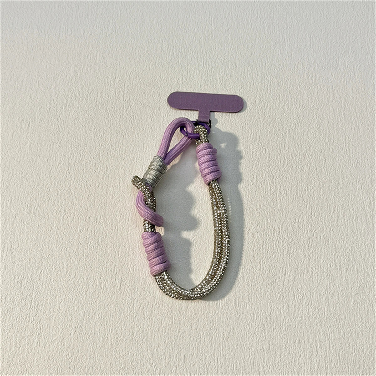 🎀 Lanyard con Cristales Brillantes – Correa elegante con anillo y parche desmontable para sujetar el celular con estilo