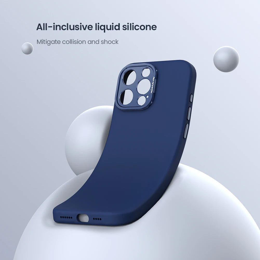 📱 Funda iPhone 16 Pro Max | Silicona Líquida Magsafe con Cámara Protegida y Soporte | Nillkin
