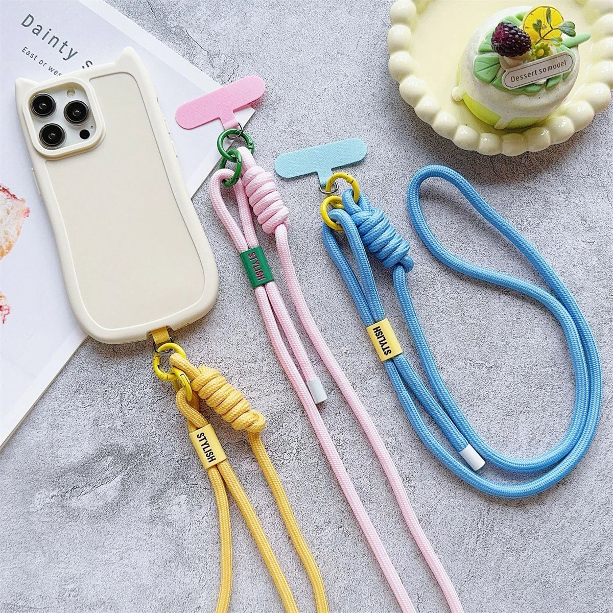 🎀 Lanyard Largo Ajustable – Correa cruzada universal para celular, cuello o hombro, diseño simple y resistente