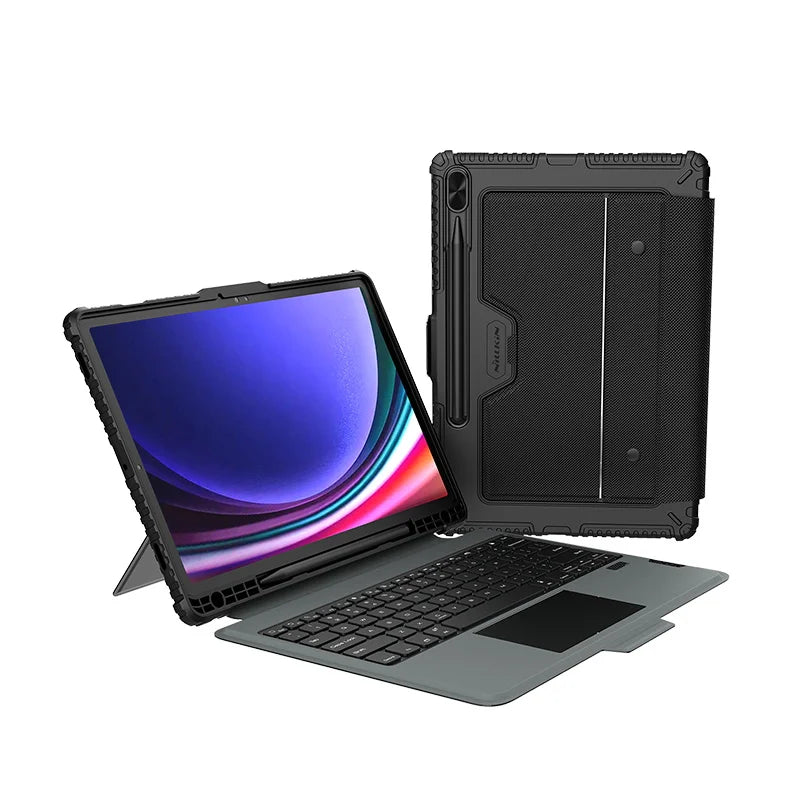 📱 Funda Galaxy Tab S9 Plus Bluetooth Multiángulo Trackpad Backlit Keyboard Nillkin